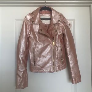 Faux Leather Pink Jacket